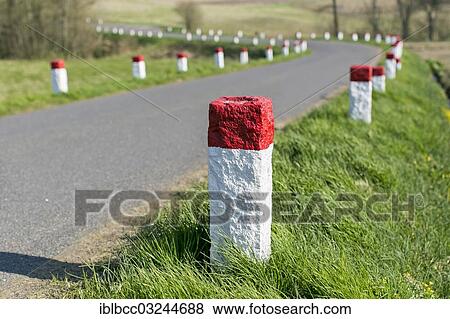 "Delineator posts on a country road, Bornholm, Olsker |Olsker|, Denmark, Europe" View Large Photo Image Stock Photo - "Delineator posts on a country road, Bornholm, Olsker |Olsker|, Denmark, Europe". Fotosearch