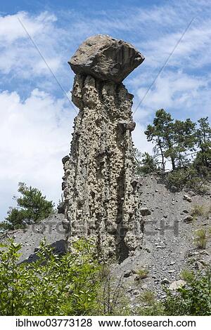 "Demoiselles Coiffee, earth pyramids, Departement Hautes-Alpes, Provence-Alpes-Cote d'Azur, France, Europe" View Large Photo Image Stock Photo - "Demoiselles Coiffee, earth pyramids, Departement Hautes-Alpes, Provence-Alpes-Cote d'Azur, France, Europe". Fotosearch