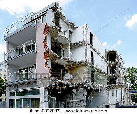 "Demolition of a multi-storey building, Munich, Upper Bavaria, Bavaria, Germany, Europe" View Large Photo Image Stock Image - "Demolition of a multi-storey building, Munich, Upper Bavaria, Bavaria, Germany, Europe". Fotosearch