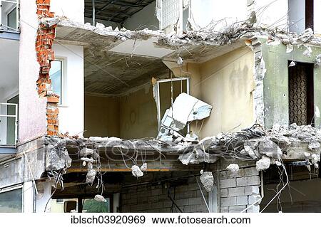 "Demolition of a multi-storey building, Munich, Upper Bavaria, Bavaria, Germany, Europe" View Large Photo Image Stock Photo - "Demolition of a multi-storey building, Munich, Upper Bavaria, Bavaria, Germany, Europe". Fotosearch