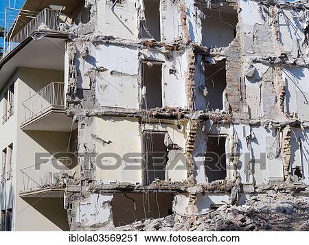 "Demolition of a residential building, Wiesbaden, Hesse, Germany, Europe" View Large Photo Image Stock Image - "Demolition of a residential building, Wiesbaden, Hesse, Germany, Europe". Fotosearch
