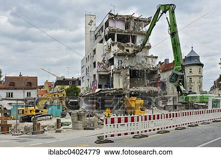 "Demolition of the Hertie-Haus, Obergiesing, Munich, Upper Bavaria, Bavaria, Germany, Europe" View Large Photo Image Stock Photo - "Demolition of the Hertie-Haus, Obergiesing, Munich, Upper Bavaria, Bavaria, Germany, Europe". Fotosearch