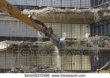 Stock Photograph - "Demolition works on the Rodenstock premises in Isarvorstadt, Munich, Bavaria, Germany, Europe". Fotosearch