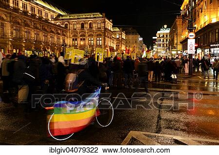 "Demonstration against PEGIDA at the Opernring, Innere Stadt, Vienna, Austria, Europe" View Large Photo Image Stock Image - "Demonstration against PEGIDA at the Opernring, Innere Stadt, Vienna, Austria, Europe". Fotosearch