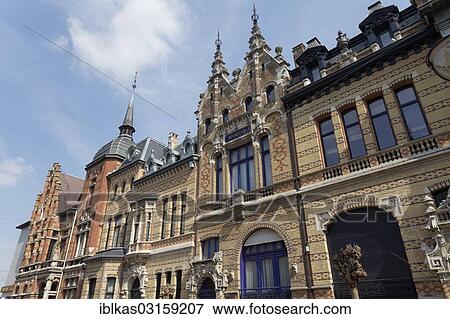 "Den Ooievaar"""", a magnificent building, Zurenborg, Antwerpen, Flemish Region, Belgium, Europe" View Large Photo Image Stock Photo - "Den Ooievaar"""", a magnificent building, Zurenborg, Antwerpen, Flemish Region, Belgium, Europe". Fotosearch
