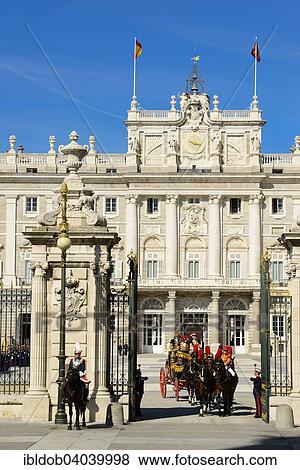 "Departure of coach, ambassador at an audience with King Philip VI. the Royal Palace, Madrid, Spain, Europe" View Large Photo Image Stock Photo - "Departure of coach, ambassador at an audience with King Philip VI. the Royal Palace, Madrid, Spain, Europe". Fotosearch