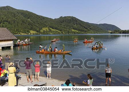 "Departure of the traditional Platten boats, Alt-Schlierseer-Kirchtag festival, Schliersee, Fischhausen, Upper Bavaria, Bavaria, Germany, Europe" View Large Photo Image Picture - "Departure of the traditional Platten boats, Alt-Schlierseer-Kirchtag festival, Schliersee, Fischhausen, Upper Bavaria, Bavaria, Germany, Europe". Fotosearch