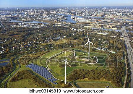 "Deponie Georgswerder landfill, converted into the """"Georgswerder energy hill"""" during the International Building Exhibition IBA Hamburg, Wilhelmsburg, Hamburg, Hamburg, Germany, Europe" View Large Photo Image Stock Photo - "Deponie Georgswerder landfill, converted into the """"Georgswerder energy hill"""" during the International Building Exhibition IBA Hamburg, Wilhelmsburg, Hamburg, Hamburg, Germany, Europe". Fotosearch