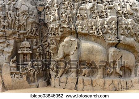 "Descent of the Ganges, bas-relief, detail, Mamallapuram, Tamil Nadu, India, Asia" View Large Photo Image Stock Image - "Descent of the Ganges, bas-relief, detail, Mamallapuram, Tamil Nadu, India, Asia". Fotosearch