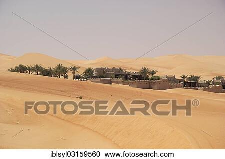 "Desert luxury hotel Anantara Qasr Al Sarab, hotel resort built in the style of a desert fort, surrounded by high sand dunes in the Empty Quarter or the sand desert of Rub Al Khali, Rub al Khali, Emirate of Abu Dhabi, United Arab Emirates, Asia" View Large Photo Image Stock Image - "Desert luxury hotel Anantara Qasr Al Sarab, hotel resort built in the style of a desert fort, surrounded by high sand dunes in the Empty Quarter or the sand desert of Rub Al Khali, Rub al Khali, Emirate of Abu Dhabi, United Arab Emirates, Asia". Fotosearch