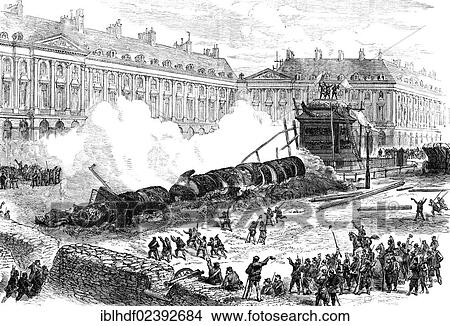 "Destruction of the victory column Colonne Vendome in Place Vendome in Paris by the Paris Communards, 1871, destruction during the uprising of the Paris Commune or La Commune de Paris, Paris, France, Europe" View Large Photo Image Picture - "Destruction of the victory column Colonne Vendome in Place Vendome in Paris by the Paris Communards, 1871, destruction during the uprising of the Paris Commune or La Commune de Paris, Paris, France, Europe". Fotosearch