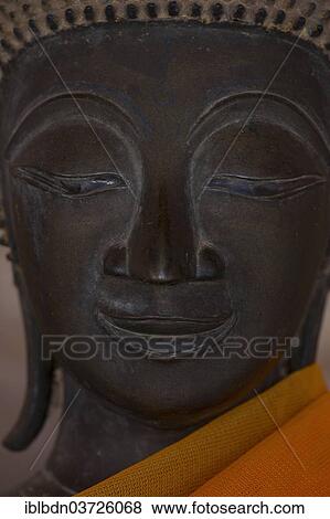 "Detail, ancient Buddha statue along the courtyard at Wat Si Saket, Vientiane, Vientiane Province, Laos, Asia" View Large Photo Image Stock Photo - "Detail, ancient Buddha statue along the courtyard at Wat Si Saket, Vientiane, Vientiane Province, Laos, Asia". Fotosearch