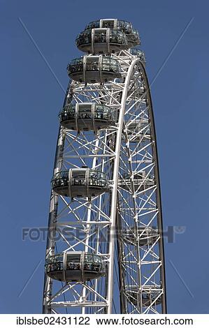 Stock Image - "Detail, London Eye Ferris wheel, London, England, United Kingdom, Europe". Fotosearch