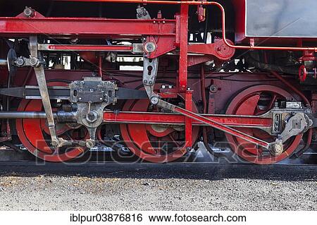 "Detail of a steam engine, narrow-gauge railway, Lossnitzgrundbahn at the terminal stop in Radeburg, Saxony, Germany, Europe" View Large Photo Image Stock Photograph - "Detail of a steam engine, narrow-gauge railway, Lossnitzgrundbahn at the terminal stop in Radeburg, Saxony, Germany, Europe". Fotosearch