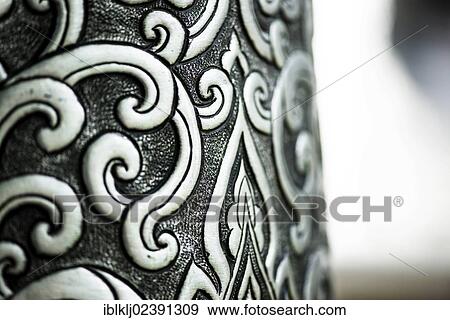 Stock Photo - "Detail of metal art work on the Sri Suphan temple in Chiang Mai, Thailand, Asia". Fotosearch