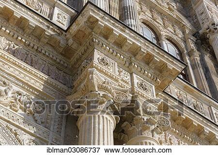 "Detail of the Baroque facade, Dolmabahce Palace, Dolmabahce Sarayi, Besiktas, Istanbul, European side, Istanbul Province, Turkey, European side, Europe" View Large Photo Image Stock Photo - "Detail of the Baroque facade, Dolmabahce Palace, Dolmabahce Sarayi, Besiktas, Istanbul, European side, Istanbul Province, Turkey, European side, Europe". Fotosearch