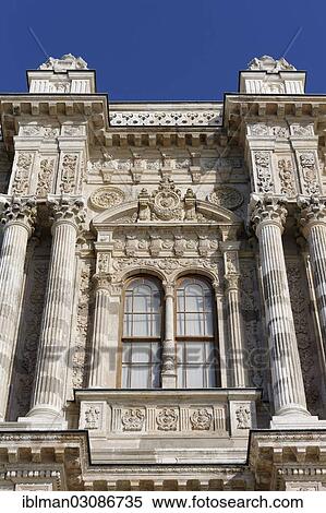 "Detail of the facade, Dolmabahce Palace, Dolmabahce Sarayi, Besiktas, Istanbul, European side, Istanbul Province, Turkey, European side, Europe" View Large Photo Image Stock Photography - "Detail of the facade, Dolmabahce Palace, Dolmabahce Sarayi, Besiktas, Istanbul, European side, Istanbul Province, Turkey, European side, Europe". Fotosearch