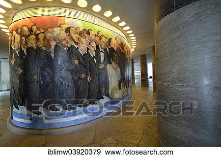 "Detail of the mural """"The Path of the Representatives to St. Paul's Church"""" by the Berlin painter Johannes Grutzke, 1991, on the inside of the oval ambulatory in St. Paul's Church, Frankfurt am Main, Hesse, Germany, Europe" View Large Photo Image Stock Photo - "Detail of the mural """"The Path of the Representatives to St. Paul's Church"""" by the Berlin painter Johannes Grutzke, 1991, on the inside of the oval ambulatory in St. Paul's Church, Frankfurt am Main, Hesse, Germany, Europe". Fotosearch