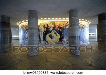 "Detail of the mural """"The Path of the Representatives to St. Paul's Church"""" by the Berlin painter Johannes Grutzke, 1991, on the inside of the oval ambulatory in St. Paul's Church, Frankfurt am Main, Hesse, Germany, Europe" View Large Photo Image Stock Photography - "Detail of the mural """"The Path of the Representatives to St. Paul's Church"""" by the Berlin painter Johannes Grutzke, 1991, on the inside of the oval ambulatory in St. Paul's Church, Frankfurt am Main, Hesse, Germany, Europe". Fotosearch