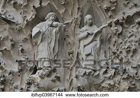 "Detail of the Nativity facade of the Sagrada Familia, Holy Family Church of the Atonement, by architect Antoni Gaudi, UNESCO World Heritage Site, Barcelona,? Çï? ÇïCatalonia, Spain, Europe" View Large Photo Image Picture - "Detail of the Nativity facade of the Sagrada Familia, Holy Family Church of the Atonement, by architect Antoni Gaudi, UNESCO World Heritage Site, Barcelona,? Çï? ÇïCatalonia, Spain, Europe". Fotosearch