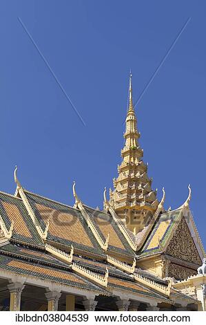 Stock Photo - "Detail of the Preah Thineang Chan Chhaya or Moonlight Pavilion, part of the Royal Palace complex, Phnom Penh, Cambodia, Asia". Fotosearch