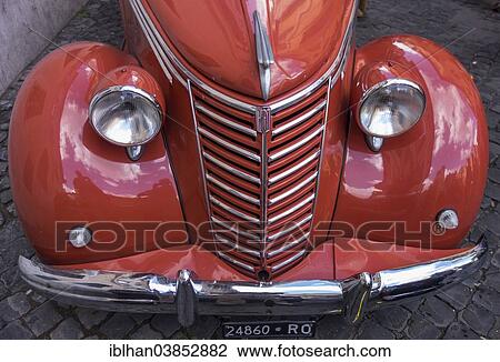 Stock Image - "Detail, old Fiat, Rome, Lazio, Italy, Europe". Fotosearch