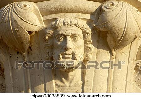 Stock Photo - "Detail on a column, Doge's Palace, Venice, Veneto, Italy, Europe". Fotosearch