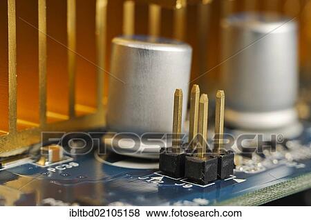 Stock Photo - "Detail view, graphics card, plug-in card for computers". Fotosearch