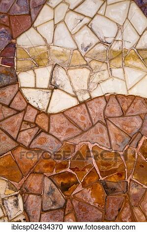 "Detail view of mosaics, Casa Batllo, building designed by Antoni Gaudi, 1904 - 1906, Passeig de Gracia, Barcelona, Catalonia, Spain, Europe" View Large Photo Image Stock Image - "Detail view of mosaics, Casa Batllo, building designed by Antoni Gaudi, 1904 - 1906, Passeig de Gracia, Barcelona, Catalonia, Spain, Europe". Fotosearch