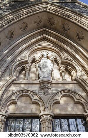 Stock Image - "Detailed view of the main entrance of Southwark Cathedral, Southwark, London, London region, England, United Kingdom, Europe". Fotosearch
