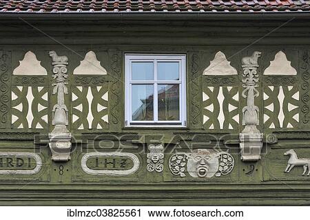 "Details on Jorg Hofmann House, built in 1689 in the Renaissance style, Zeil am Main, Lower Franconia, Bavaria, Germany, Europe" View Large Photo Image Stock Image - "Details on Jorg Hofmann House, built in 1689 in the Renaissance style, Zeil am Main, Lower Franconia, Bavaria, Germany, Europe". Fotosearch