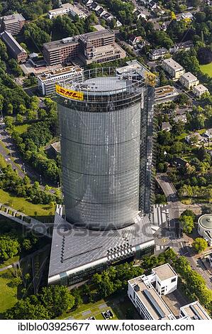 "Deutsche Post World Net HQ DPAG, Post Tower, DHL Headquarters, Post Office Tower, aerial view, Bonn, Rhineland, North Rhine-Westphalia, Germany, Europe" View Large Photo Image Stock Photo - "Deutsche Post World Net HQ DPAG, Post Tower, DHL Headquarters, Post Office Tower, aerial view, Bonn, Rhineland, North Rhine-Westphalia, Germany, Europe". Fotosearch