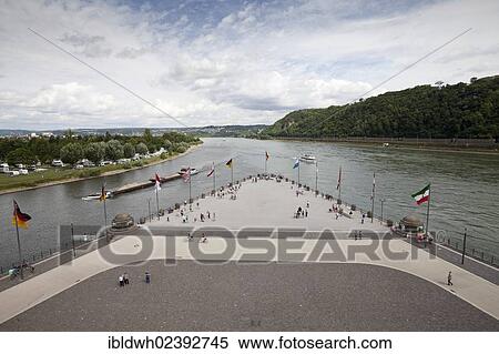 "Deutsches Eck headland, the Moselle river joins the Rhine river, Koblenz, Rhineland-Palatinate, Germany, Europe, PublicGround, Europe" View Large Photo Image Stock Photography - "Deutsches Eck headland, the Moselle river joins the Rhine river, Koblenz, Rhineland-Palatinate, Germany, Europe, PublicGround, Europe". Fotosearch
