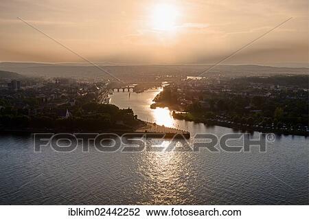 "Deutsches Eck, the confluence of the Rhine and Moselle rivers, Koblenz, Rhineland-Palatinate, Germany, Europe" View Large Photo Image Stock Image - "Deutsches Eck, the confluence of the Rhine and Moselle rivers, Koblenz, Rhineland-Palatinate, Germany, Europe". Fotosearch