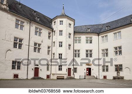 Stock Photo - "Deutschordenschloss, medieval castle of the Teutonic Knights with the Deutschordenmuseum, Bad Mergentheim, Baden-Wurttemberg, Germany, Europe". Fotosearch