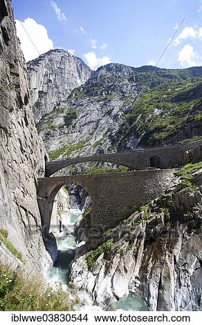 "Devil's Bridge, Schollenen Gorge, Reuss River, Canton of Uri, Switzerland, Europe" View Large Photo Image Picture - "Devil's Bridge, Schollenen Gorge, Reuss River, Canton of Uri, Switzerland, Europe". Fotosearch