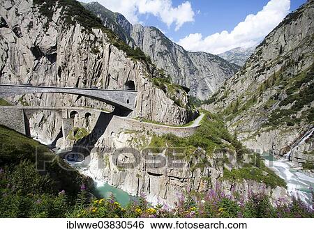 "Devil's Bridge, Schollenen Gorge, Reuss River, Canton of Uri, Switzerland, Europe" View Large Photo Image Stock Photograph - "Devil's Bridge, Schollenen Gorge, Reuss River, Canton of Uri, Switzerland, Europe". Fotosearch