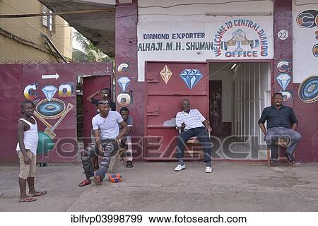 "Diamond dealers outside their office, Bo, Bo District, Southern Province, Sierra Leone, Africa" View Large Photo Image Stock Photo - "Diamond dealers outside their office, Bo, Bo District, Southern Province, Sierra Leone, Africa". Fotosearch