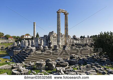 Stock Photograph - "Didymaion Temple in the ancient city of Didyma, Didim, Aydin province, Aegean region, Turkey, Asia". Fotosearch