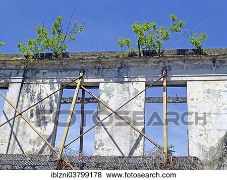 Stock Photo - "Dilapidated house in the historic centre Casco Viejo, also Casco Antiguo or San Felipe, Panama City, Panama, North America". Fotosearch