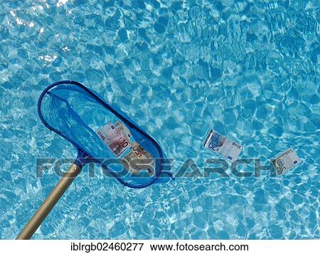 "Dip net fishing Euro banknotes out of the water, symbolic image for the rescue of the Euro" View Large Photo Image Stock Photo - "Dip net fishing Euro banknotes out of the water, symbolic image for the rescue of the Euro". Fotosearch