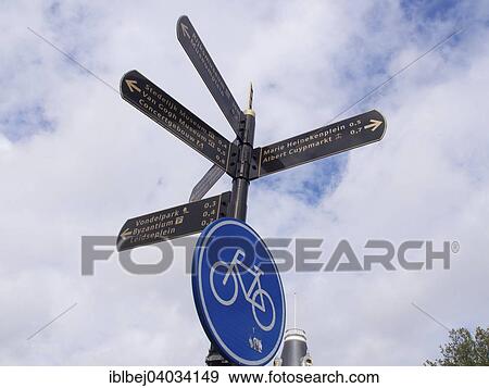 "Direction sign, Amsterdam, province of North Holland, Holland, The Netherlands, Europe" View Large Photo Image Stock Photo - "Direction sign, Amsterdam, province of North Holland, Holland, The Netherlands, Europe". Fotosearch
