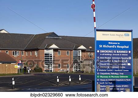 "Direction sign board exterior of St Richards, Chichester Hospital" View Large Photo Image Stock Image - "Direction sign board exterior of St Richards, Chichester Hospital". Fotosearch