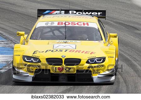 Stock Image - "Dirk Werner in a DTM race at the Hockenheimring race track, Baden-Wuerttemberg, Germany, Europe". Fotosearch