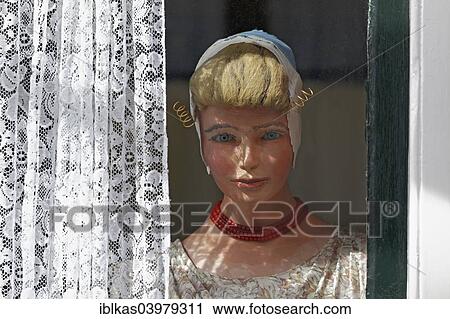 "Display dummy in Dutch traditional costume in a window, Arnemuiden, Wacheren Peninsula, Zeeland province, The Netherlands, Europe" View Large Photo Image Stock Image - "Display dummy in Dutch traditional costume in a window, Arnemuiden, Wacheren Peninsula, Zeeland province, The Netherlands, Europe". Fotosearch