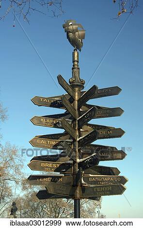 Stock Photo - "Distance marker, Odessa, Ukraine, Eastern Europe, Odessa, Odessa Oblast, Ukraine, Europe". Fotosearch