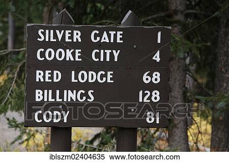 "Distance sign in Wyoming, USA, America" View Large Photo Image Stock Photography - "Distance sign in Wyoming, USA, America". Fotosearch