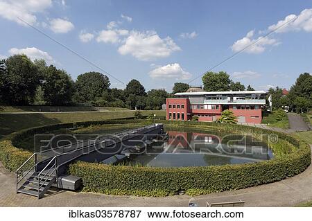 "Disused sewage works of Laeppkes Muehlenbach, remodeled to Klaerpark, Route of Industrial Heritage, Borbeck, Oberhausen, Ruhr district, North Rhine-Westphalia, Germany, Europe" View Large Photo Image Stock Photo - "Disused sewage works of Laeppkes Muehlenbach, remodeled to Klaerpark, Route of Industrial Heritage, Borbeck, Oberhausen, Ruhr district, North Rhine-Westphalia, Germany, Europe". Fotosearch