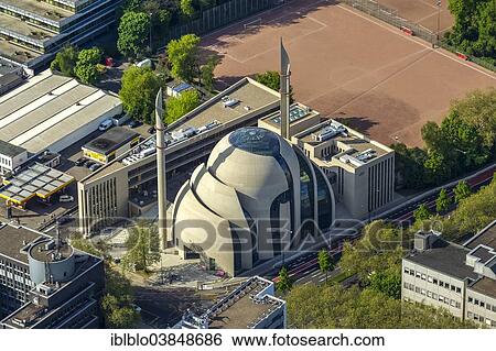 "DITIB Central Mosque of Cologne, Turkish-Islamic Union for Religious Affairs, architects Gottfried and Paul Bohm, aerial view, Ehrenfeld, Cologne, Rhineland, North Rhine-Westphalia, Germany, Europe" View Large Photo Image Stock Photograph - "DITIB Central Mosque of Cologne, Turkish-Islamic Union for Religious Affairs, architects Gottfried and Paul Bohm, aerial view, Ehrenfeld, Cologne, Rhineland, North Rhine-Westphalia, Germany, Europe". Fotosearch