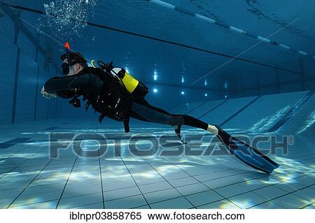 "Dive training, fin pivot, in a swimming pool, Nuremberg, Bavaria, Germany, Europe" View Large Photo Image Stock Photography - "Dive training, fin pivot, in a swimming pool, Nuremberg, Bavaria, Germany, Europe". Fotosearch